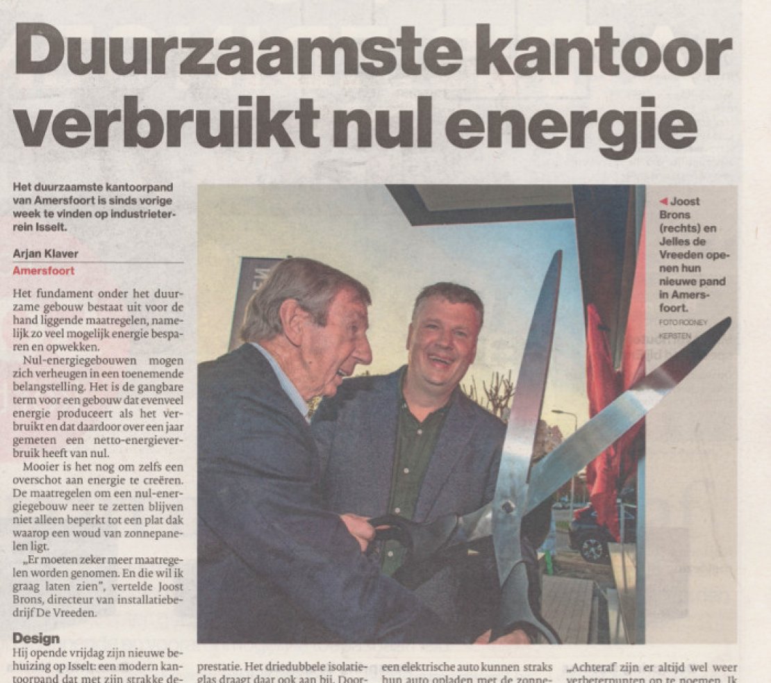 opening kantoorpand de vreeden 19 oktober in ad